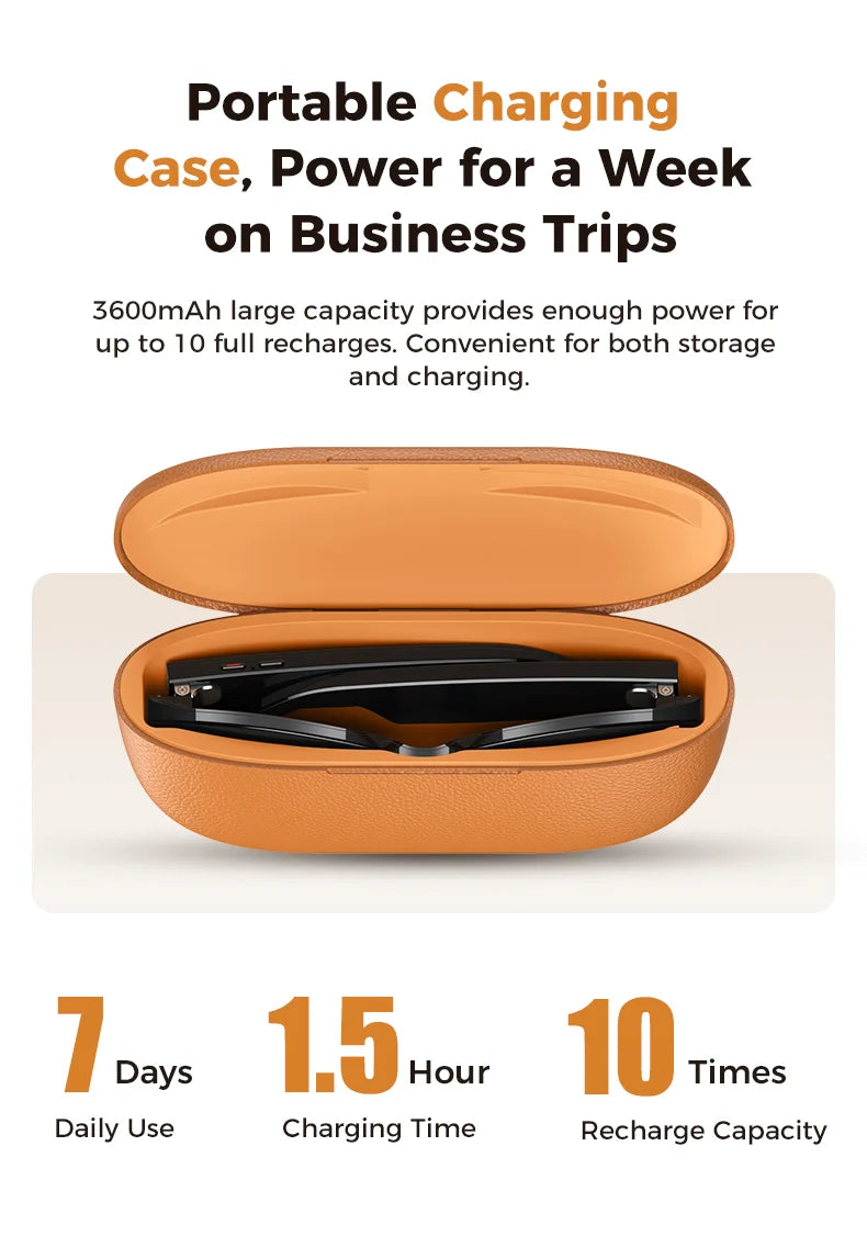 Newest Smart Glasses with Exclusive Charging Case M02 Ultra 4K HD Camera AI Translation Recognition Bluetooth Call Music Glasses