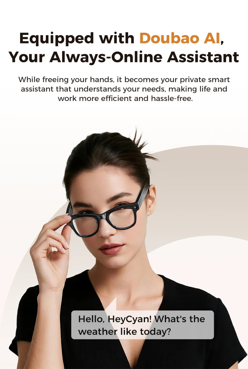 Newest Smart Glasses with Exclusive Charging Case M02 Ultra 4K HD Camera AI Translation Recognition Bluetooth Call Music Glasses