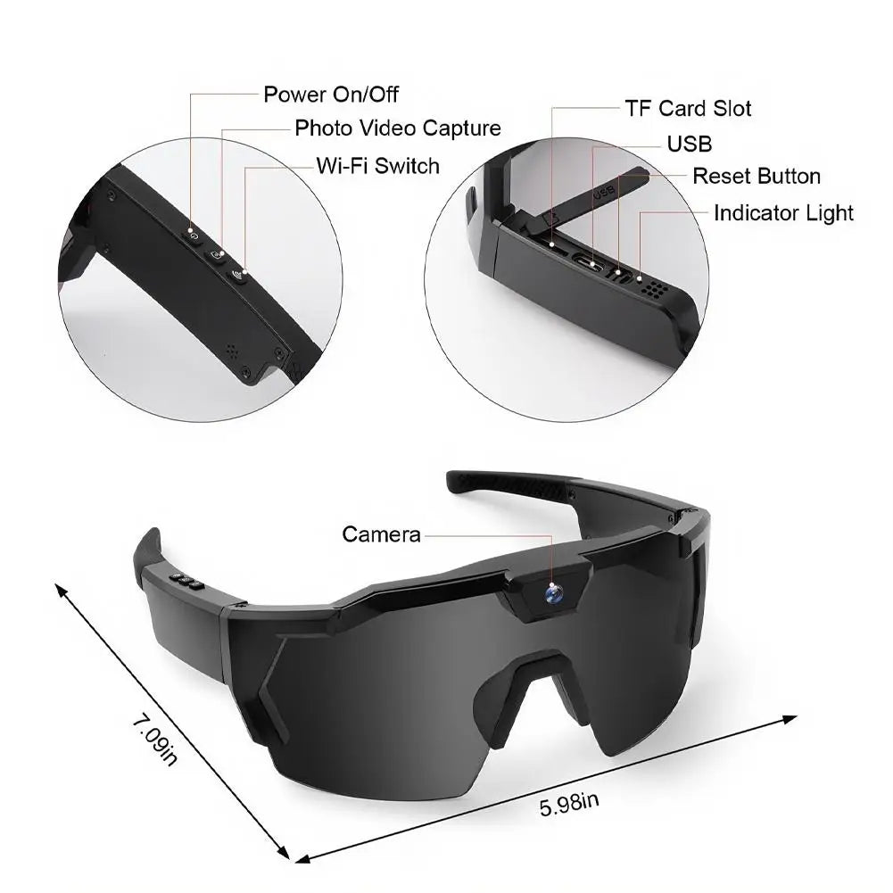 2026 NEW HD Video Glasses Action Camera Sunglasses